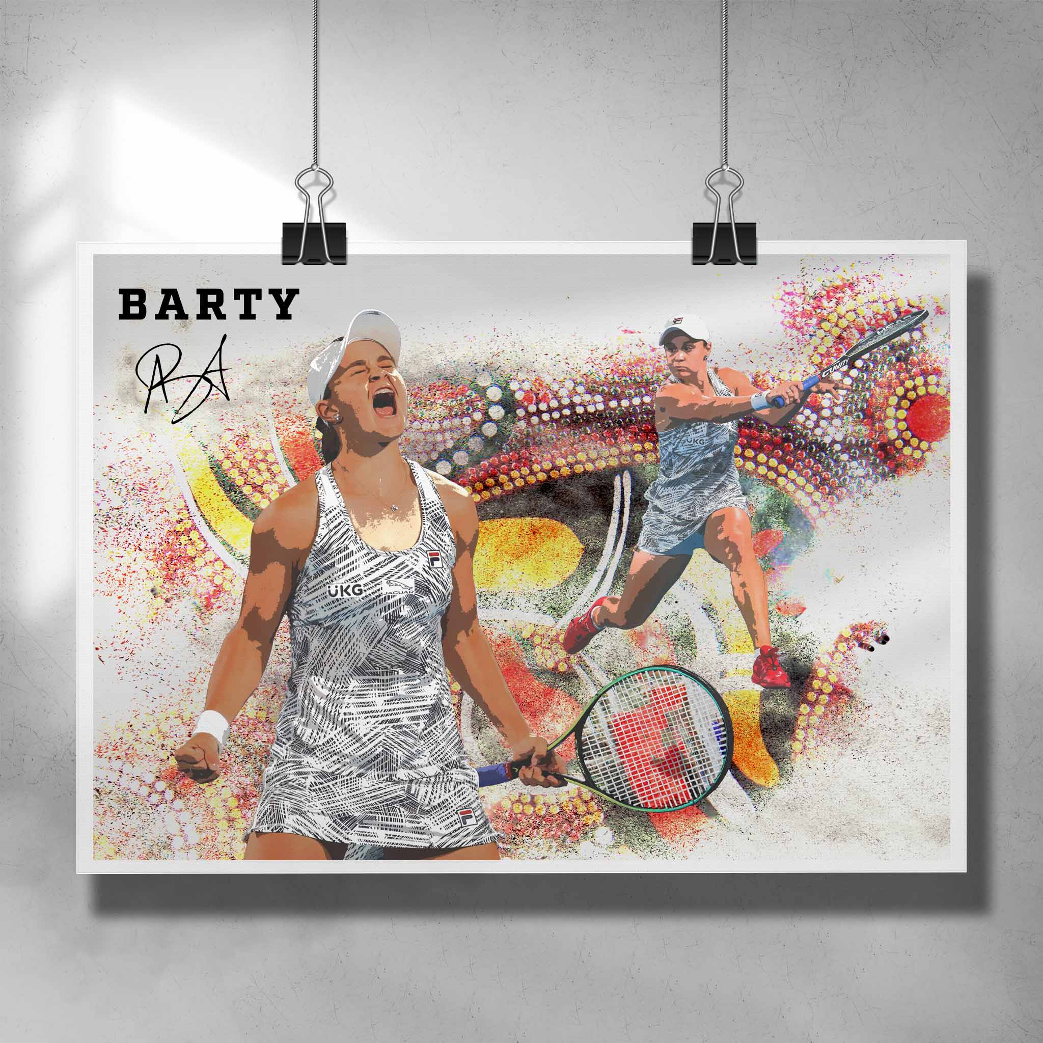 Ash Barty Tennis Tribute Poster.