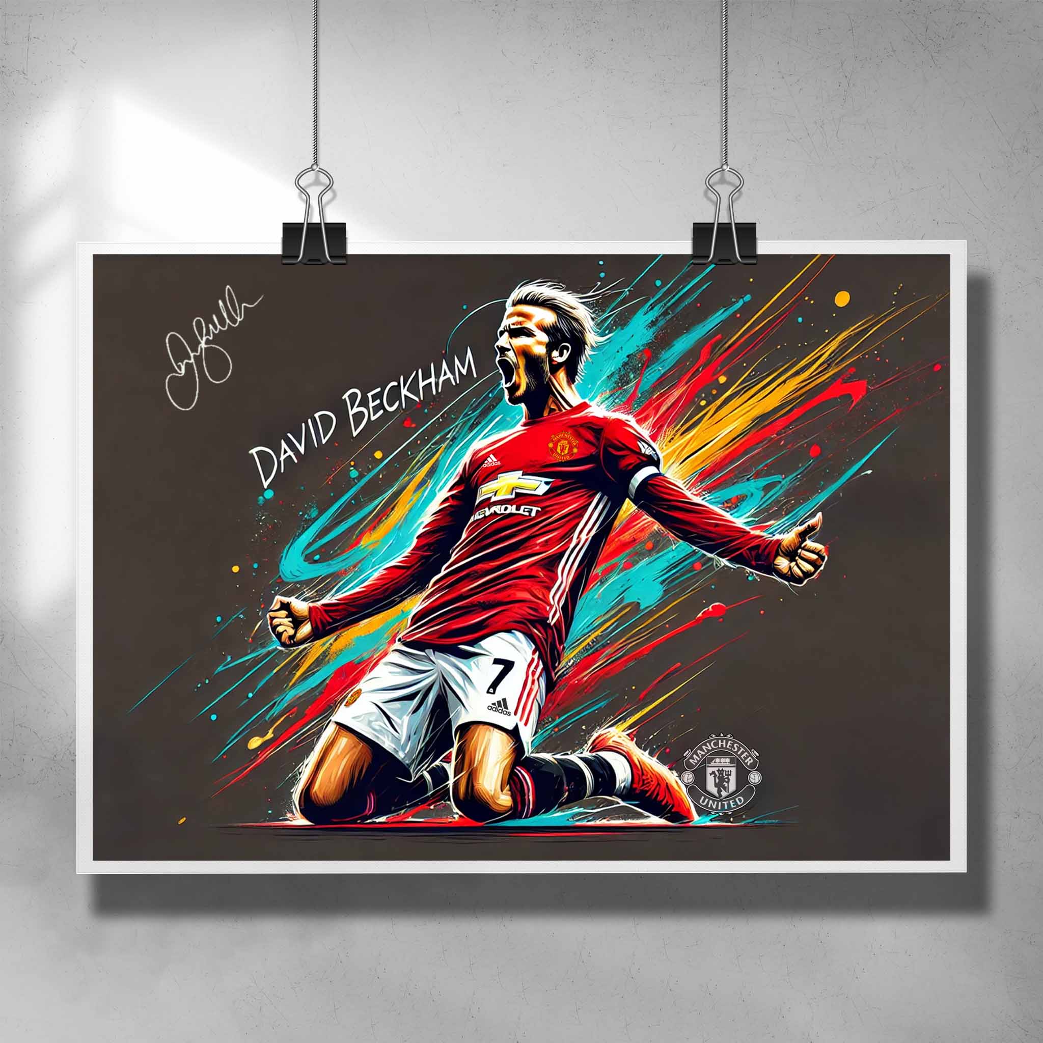 Signed David Beckham Poster by Sports Cave.