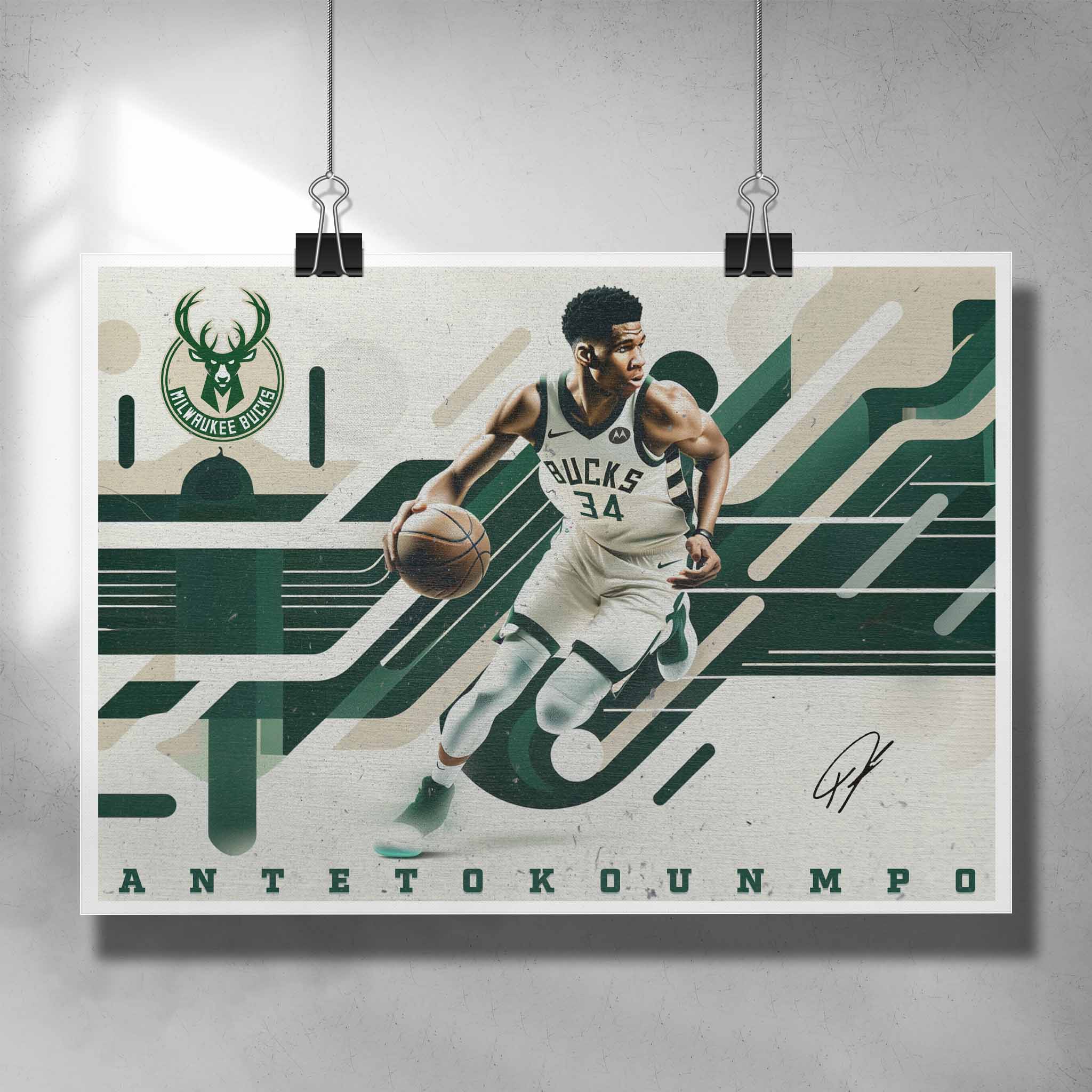 Giannis Antetokounmpo Poster from the Milwaukee Bucks.