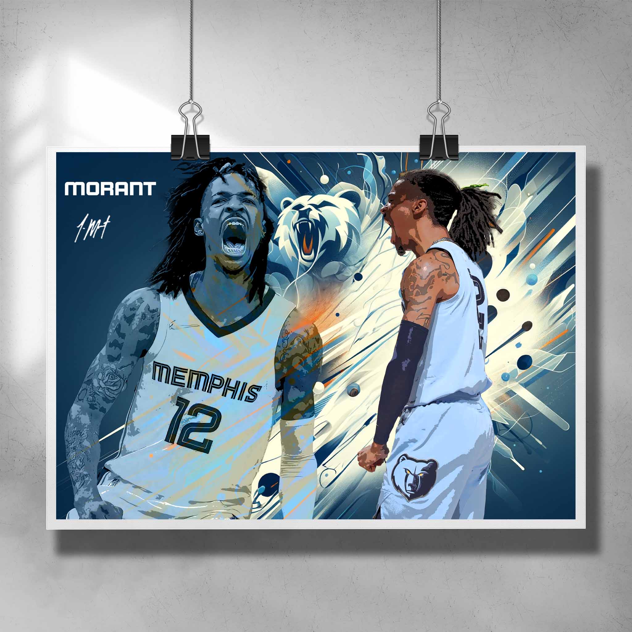 Ja Morant Poster by Sports Cave.