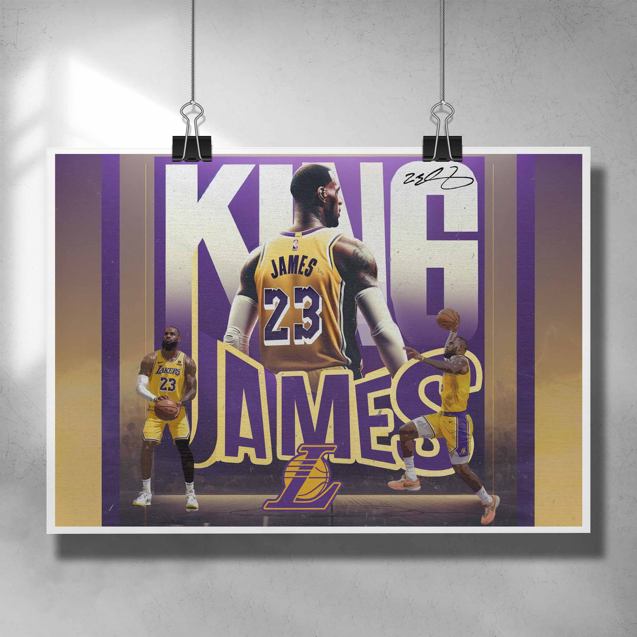 King Lebron James poster.