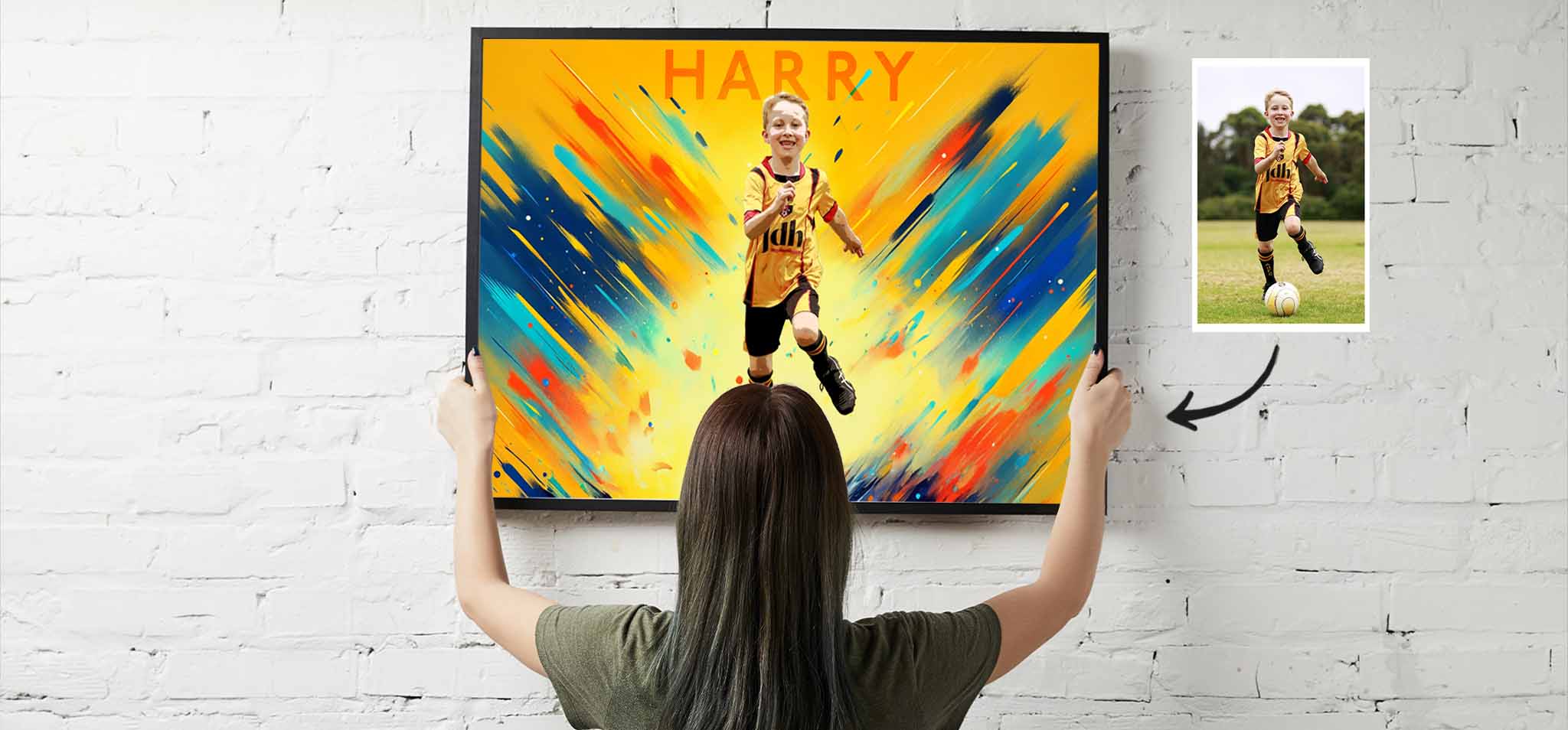 Personalised Sport Art by Sports Cave, Upload Your Own Image.