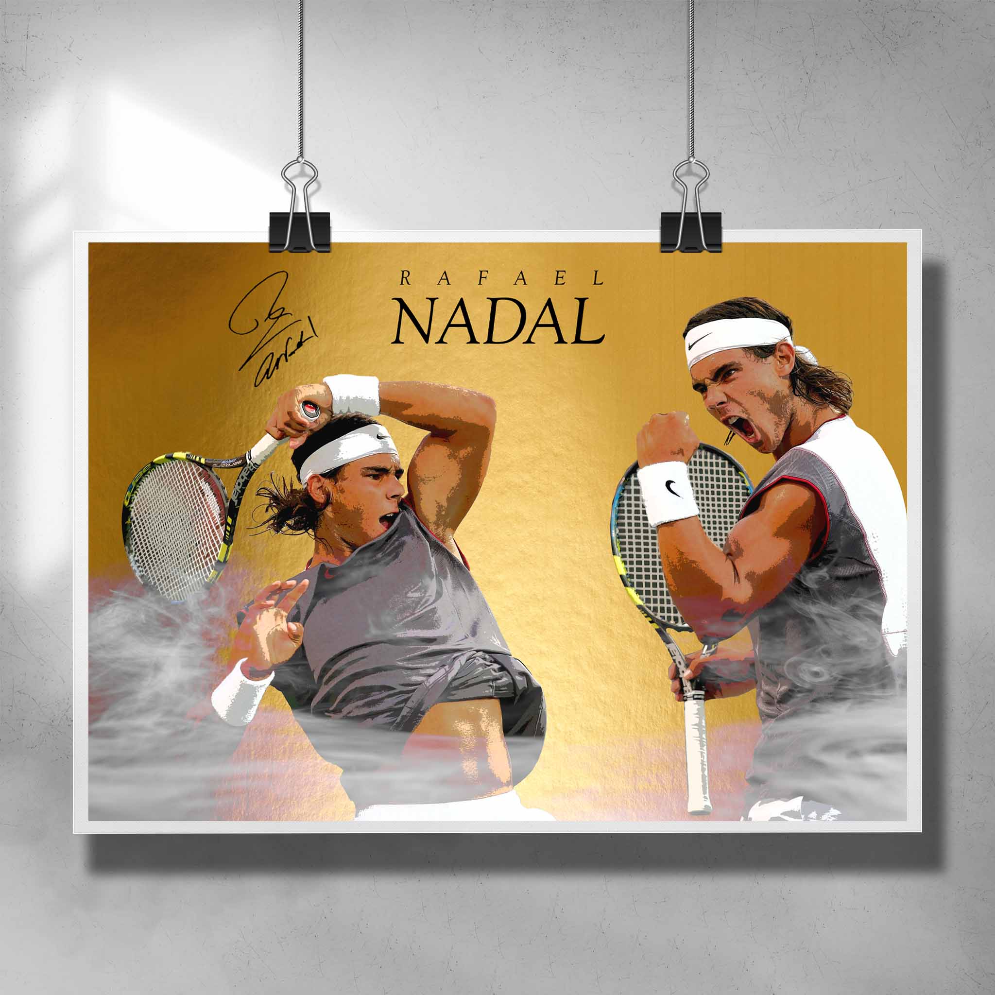 Signed Rafael Nadal Tennis Poster by Sports Cave.