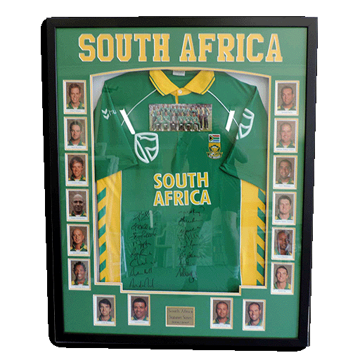 South African Cricket Custom Framed Jersey by Sports Cave.