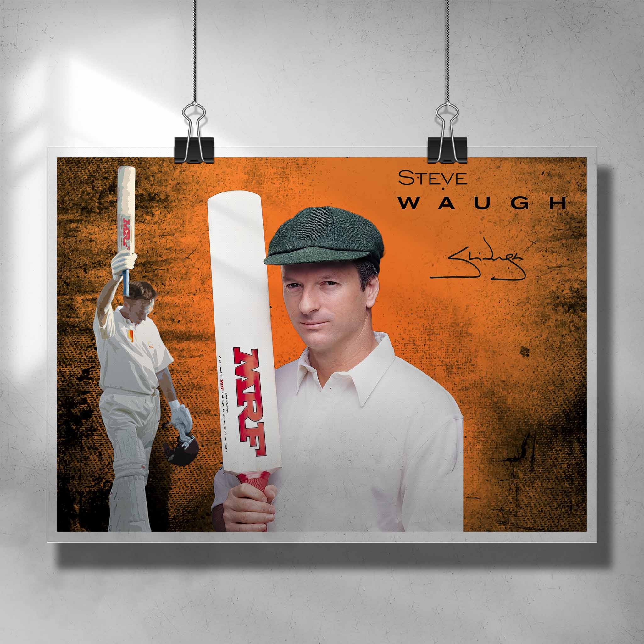 Steve Waugh Cricket Art Sports Cave