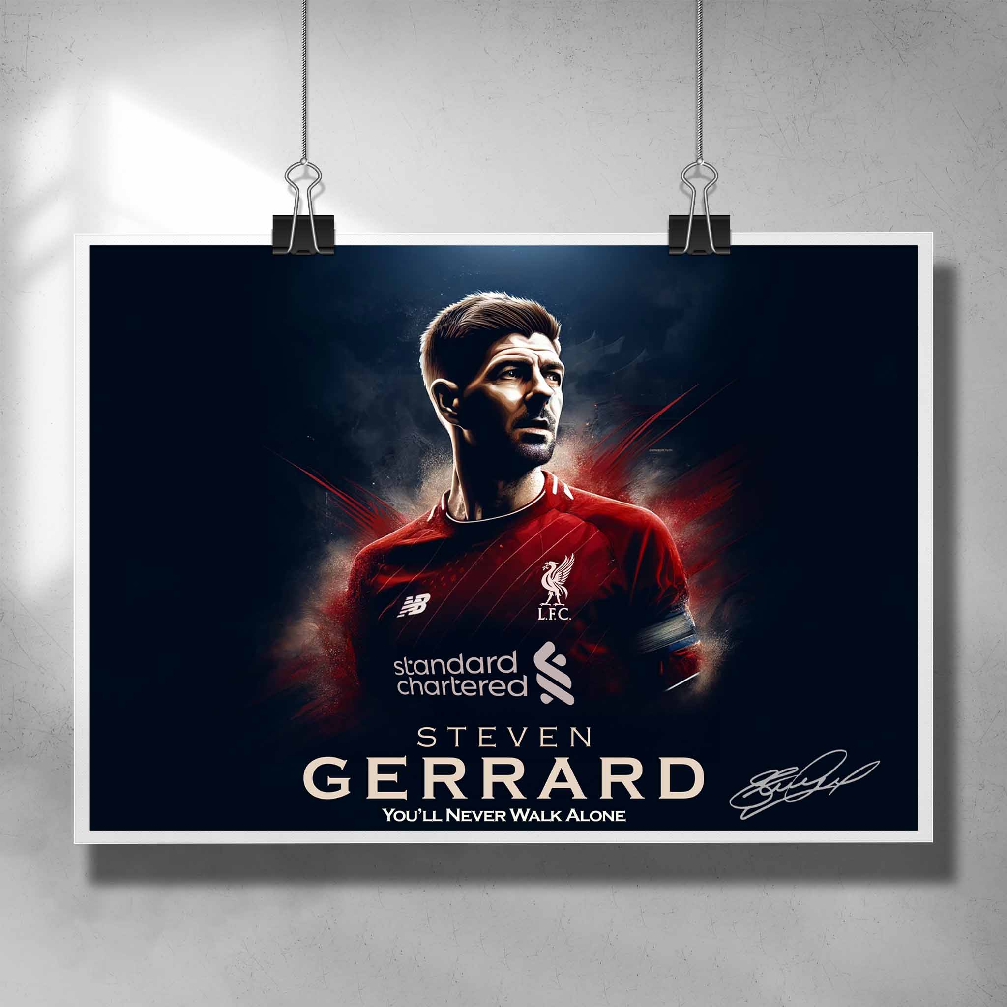 Steven Gerrard Liverpool FC Poster by Sports Cave.