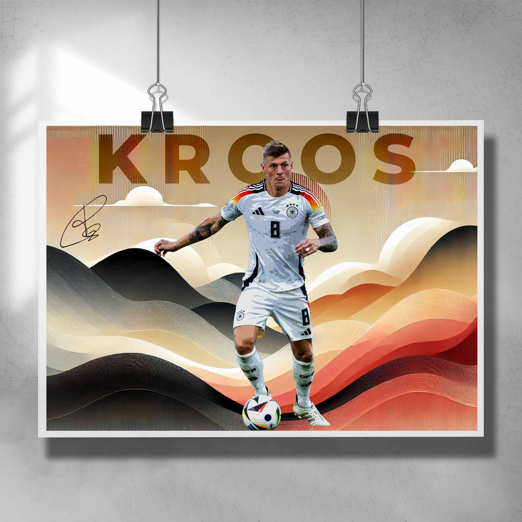 Toni Kroos Symphony Art in poster – premium football wall art for fans.